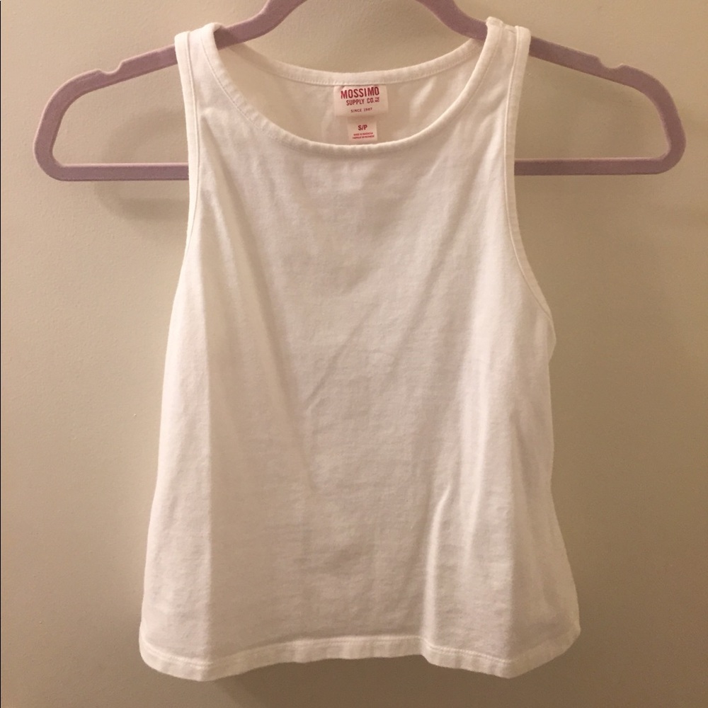 Mossimo Supply Co. White Cotton Crop Top