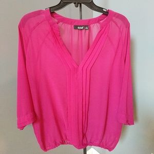 Gorgeous sheer fuchsia blouse