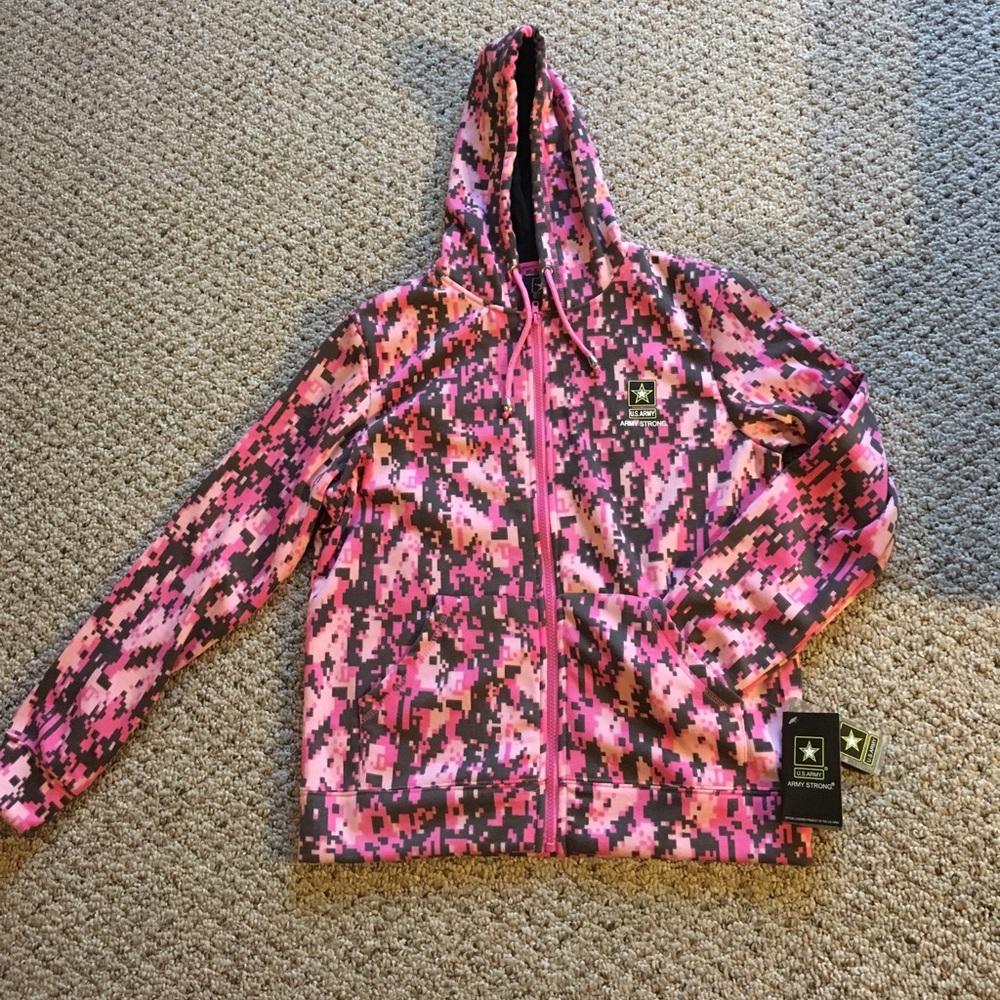 Army Camo Zip Up Jacket Hoody Firm