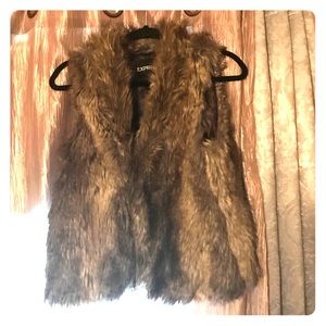 Faux fur vest