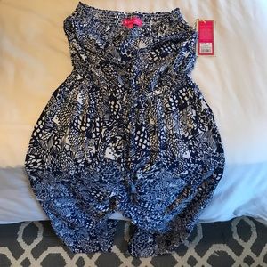 Lilly Pulitzer strapless jumpsuit upstream