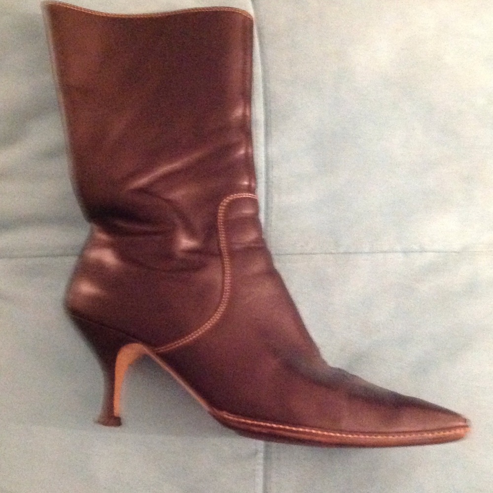 Coach Black Leather Booties