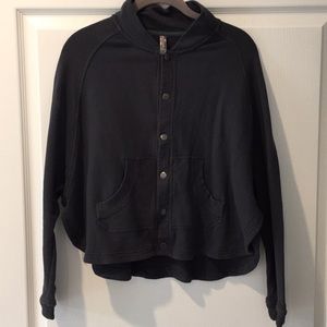 Free People- Cute lightweight French Terry Jacket