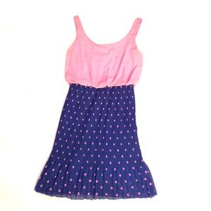 Lulu’s dress with polka dot pleated skirt