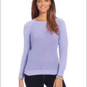 New KAREN SCOTT soft comfy waffle knit sweater