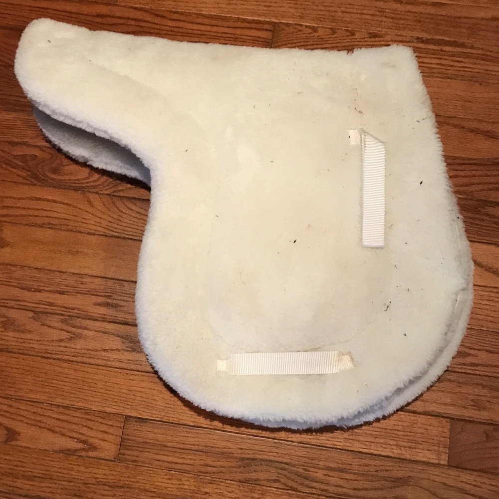 White English saddle show pad