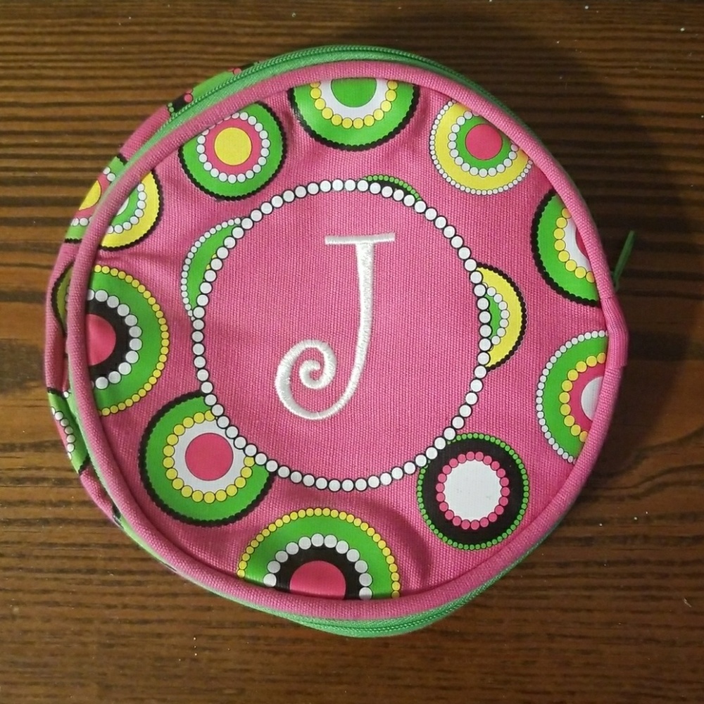 NWOT Monogram Jewelry Bag