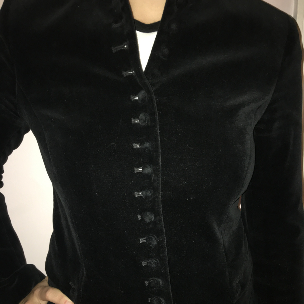 Theory Velvet Blazer Military style