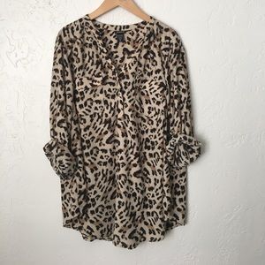 Torrid leopard print blouse