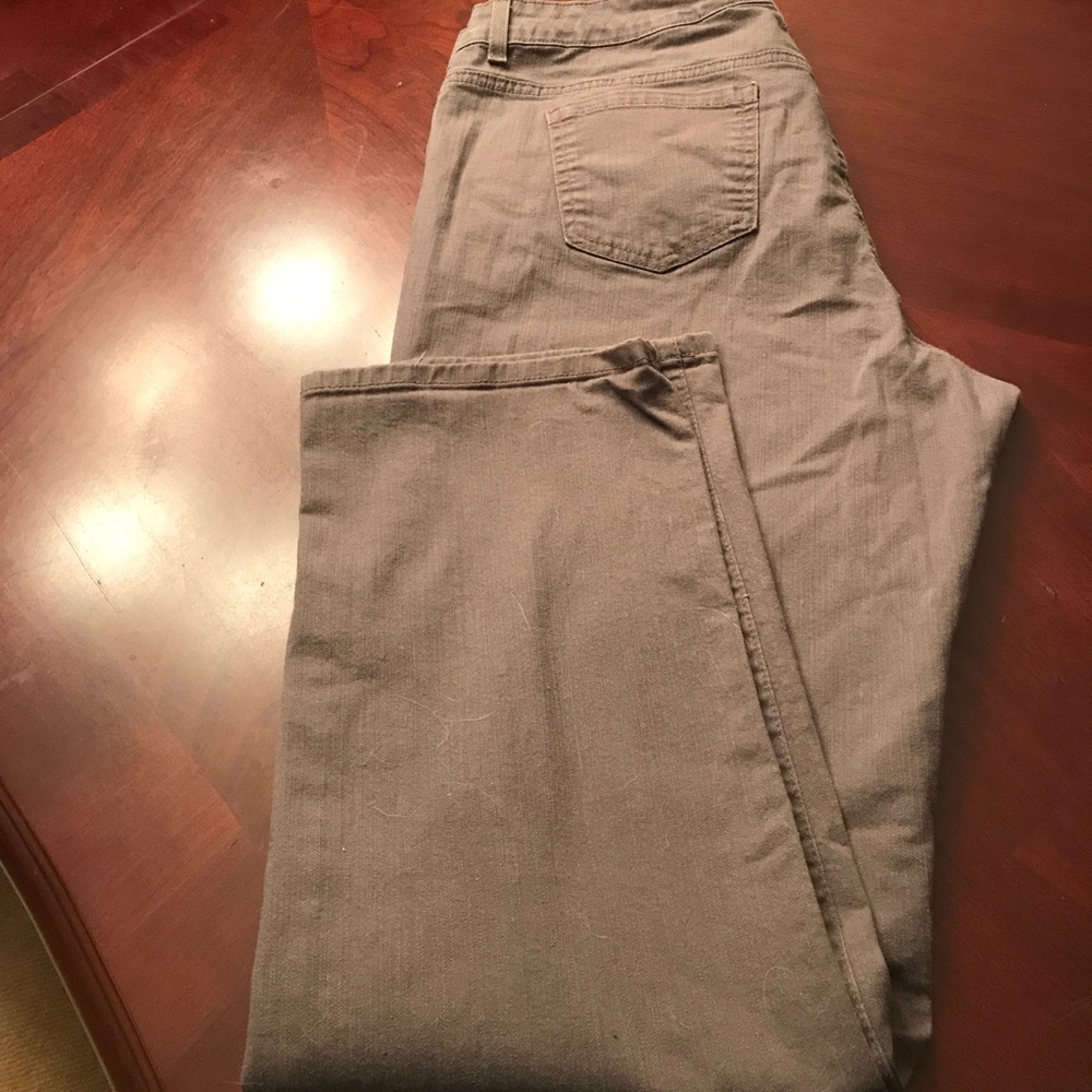 Gray cotton twill pant/jean