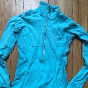 Bright blue Lululemon jogging half zip