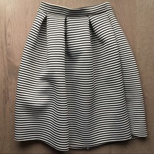 Circle/Skater Skirt, Black & White Stripes