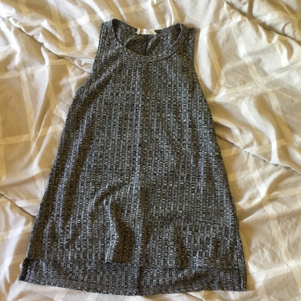 Charcoal Ribbed Blouse ✨