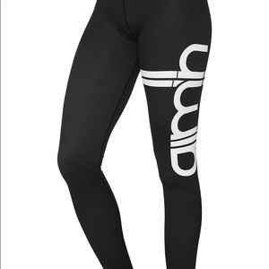 Aim’n black logo stripe tights