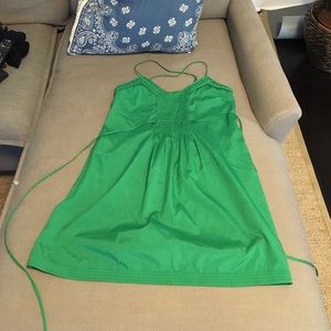 Green dress with tie