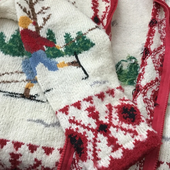 Winter theme cardigan, L - Picture 4 of 6