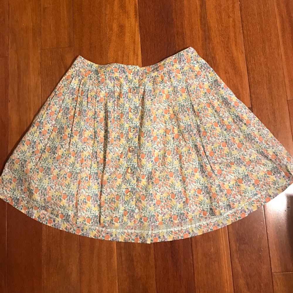 Free People Floral Print Mini Skirt, Sz 4