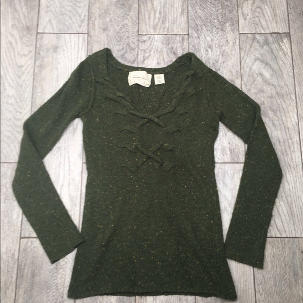 Anthropologie Green Sweater- Size S