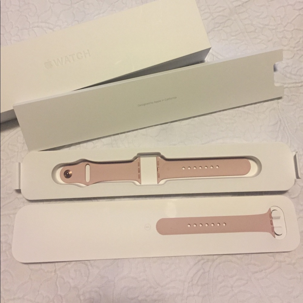 Apple Watch 38mm Pink Sand Sport Band S/M & M/L