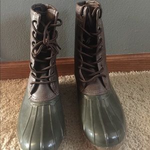 Brand new Army green duck boots