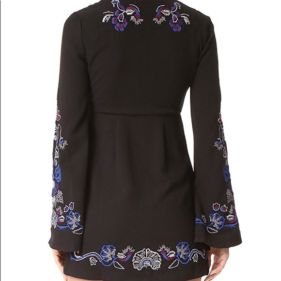Free People Embroidered Bell Sleeve Dress - Picture 4 of 6