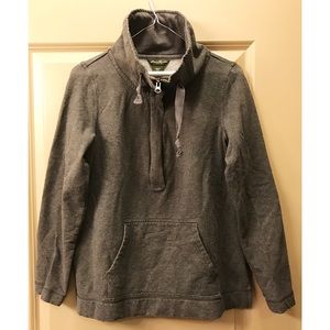 Eddie Bauer Gray Drawstring Sweatshirt