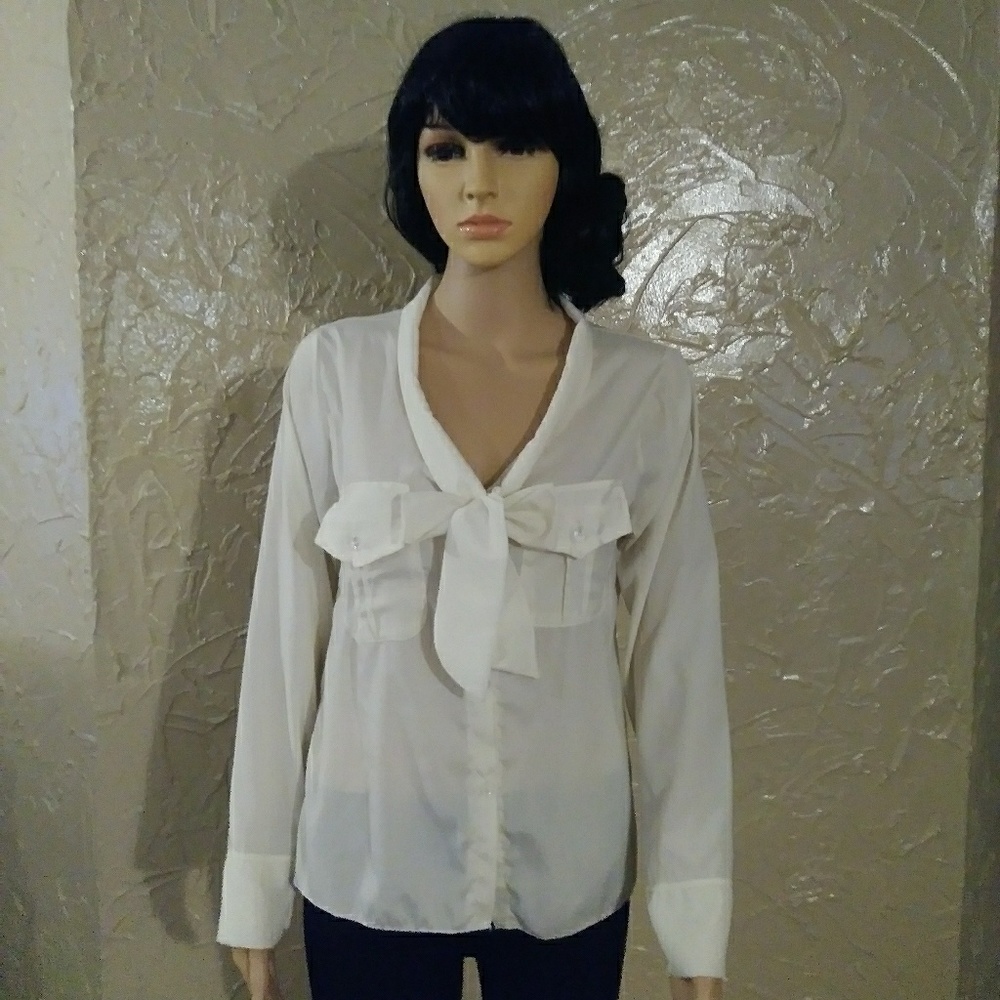 New Women's Tie neck shirt