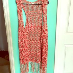 Crochet and fringe hippie cardigan