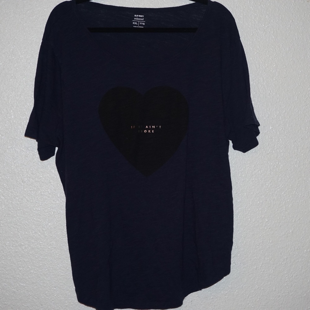 Loose Blue and Black "Old Navy" Tee