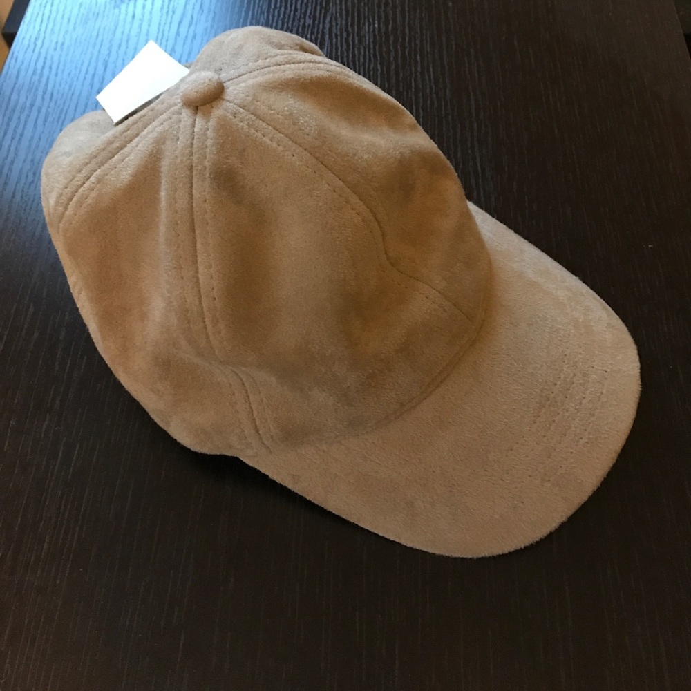 NWT! Faux-Suede Baseball Cap
