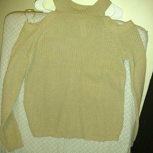 Cold shoulder sweater