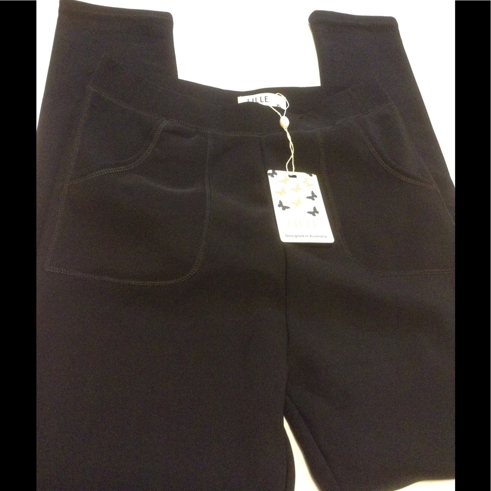 Thick black Lille tights from Australia