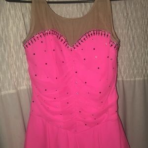 Pink figure skating dress