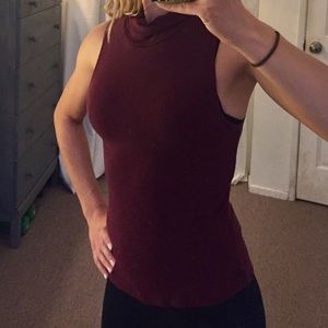 American Eagle Stretch knit sleeveless turtleneck