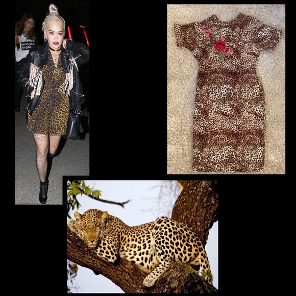 LOVE-MOOD•Leopard Rose Dress - Picture 2 of 7