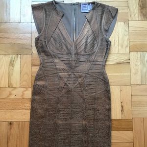 Herve Leger Mettalic Cocktail Dress size M