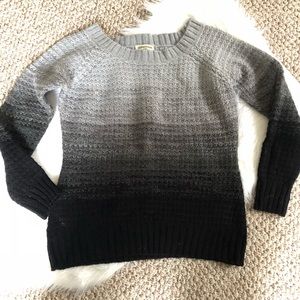 Black & grey ombré gradient sweater