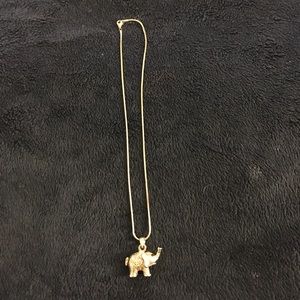 Gold elephant necklace