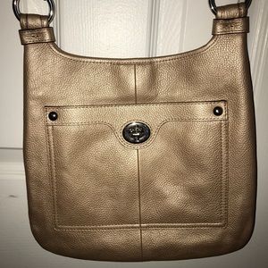 Metallic crossbody bag