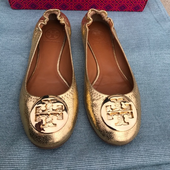Tory Burch Shoes - Tory Burch flats...Gold on gold