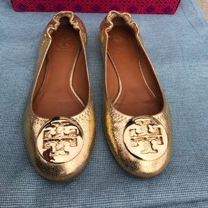 Tory Burch flats...Gold on gold