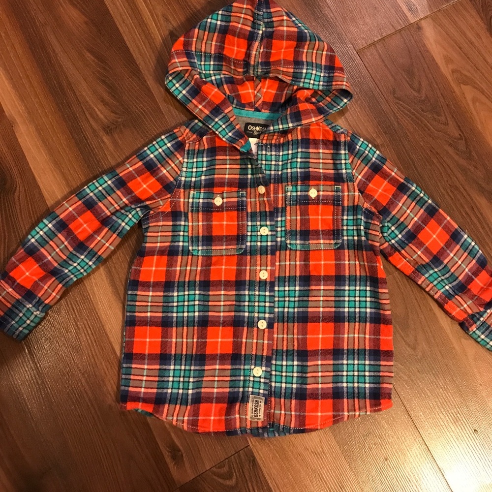 Toddler Flannel hoodie