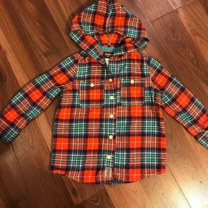 Toddler Flannel hoodie
