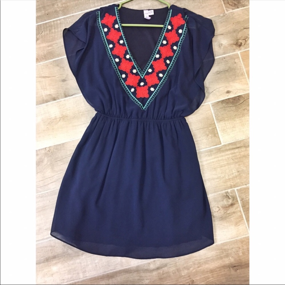 Francesca navy and red  dress