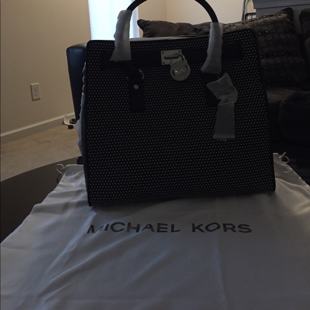 Black micro stud Hamilton bag