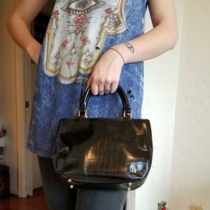 Vintage Black Leather Purse