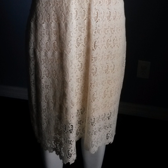 BCBGMaxAzria Day Rayon Lace S/S Dress SZ10 - Picture 3 of 6