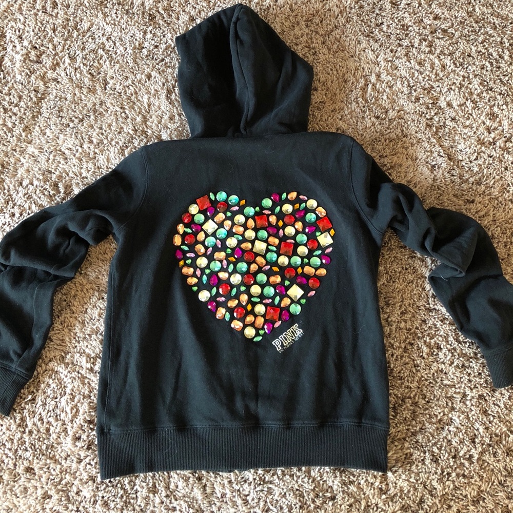 PINK VS zip front hoodie