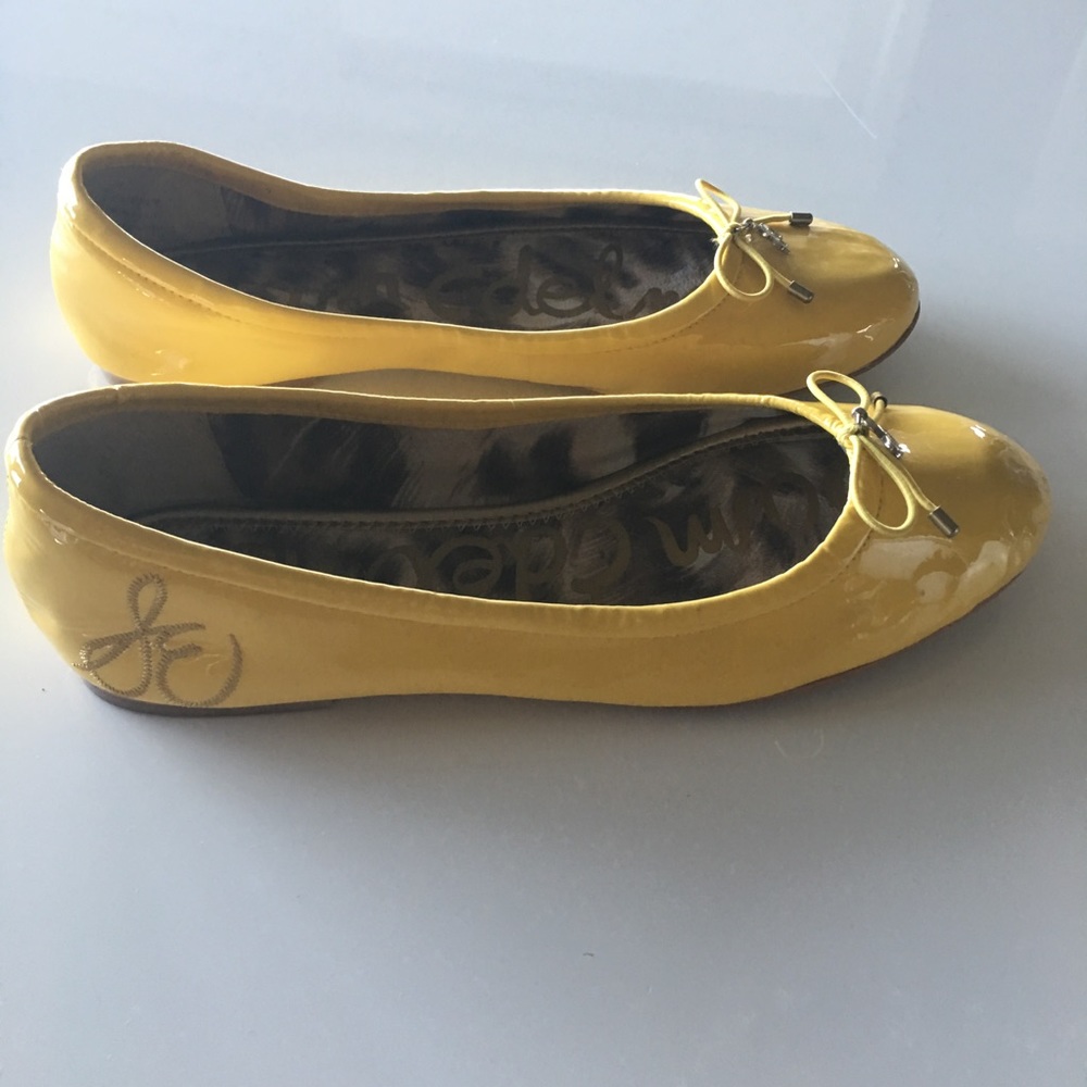 Sam Edelman Womens Felicia Yellow Ballet Flats 7