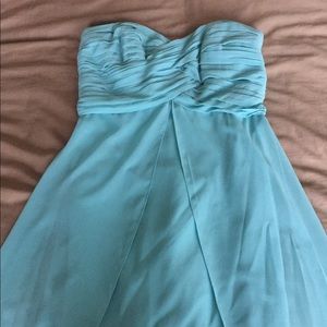 David's Bridal Light Blue High-low Dress
